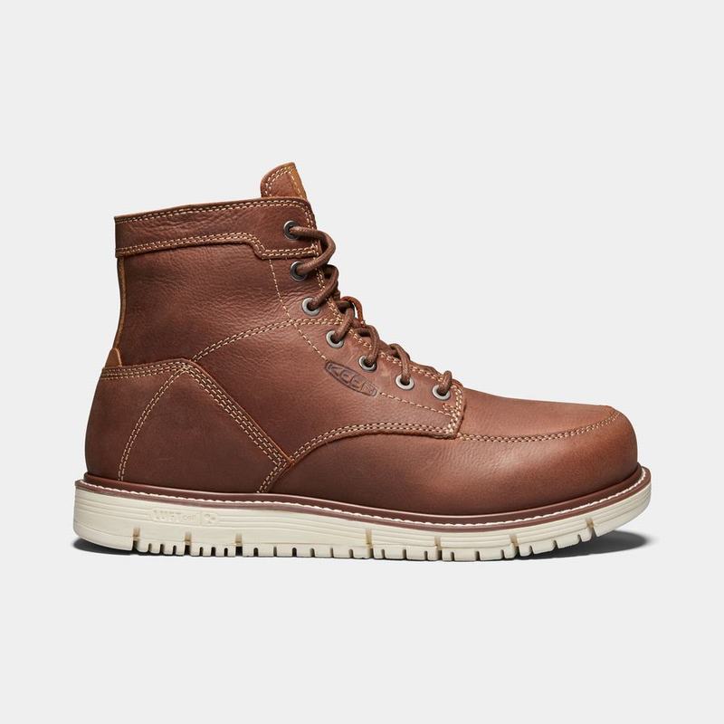 Botas De Trabajo Keen San Jose 6" Soft Toe Para Hombre Marrom - Botas Keen Mexico (389745-GND)